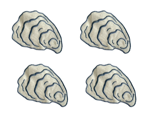Oyster Cocktail Napkins- Set of 4