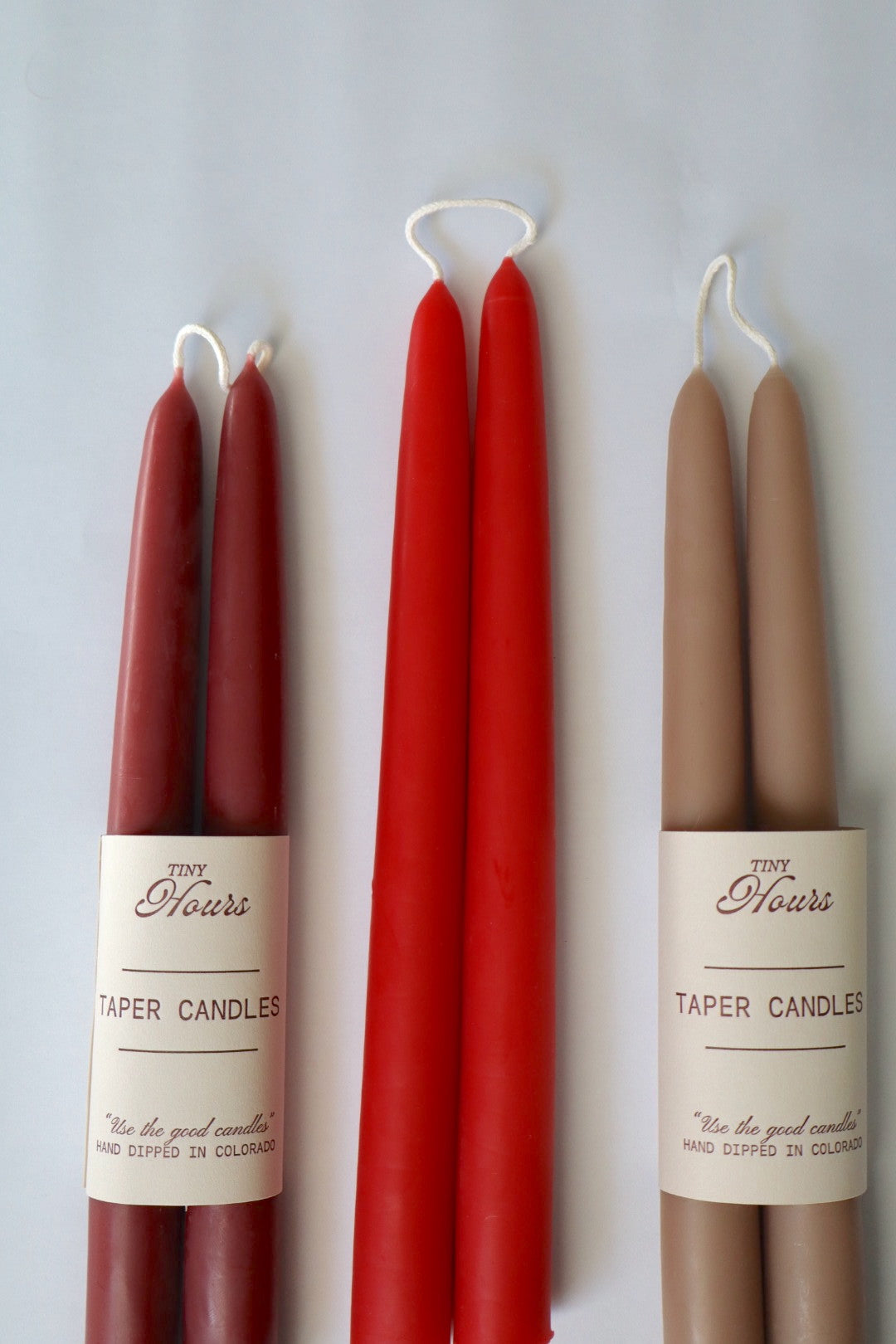 9" Hand Dipped Taper Candles