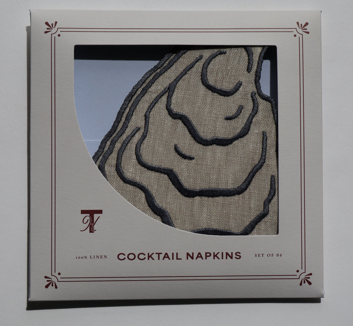 Oyster Cocktail Napkins- Set of 4