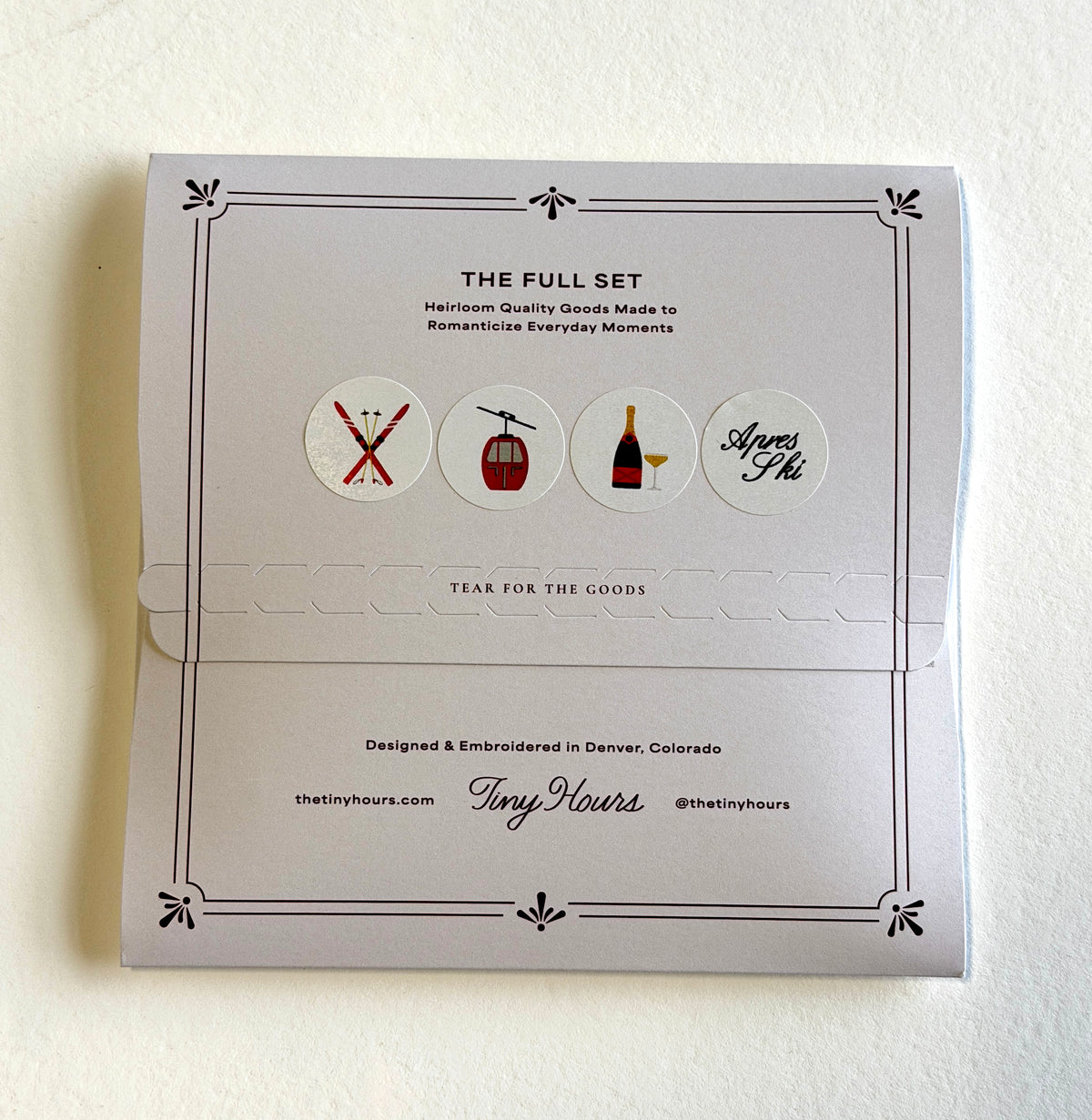 Apres Ski Embroidered Cocktail Napkins- Set of 4