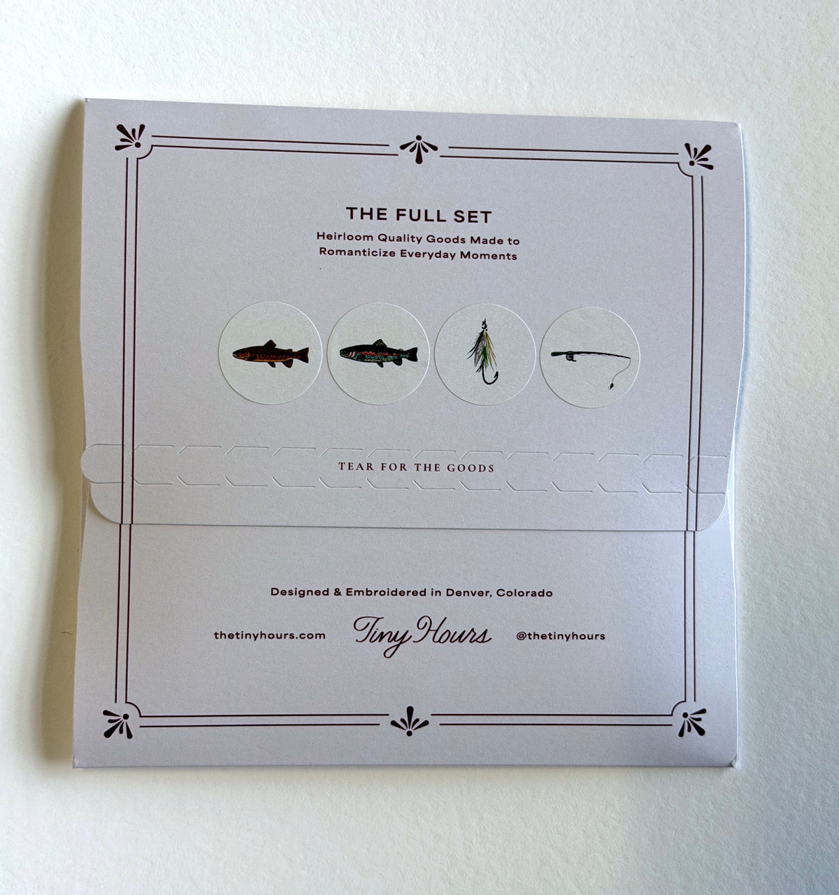 Fishing Embroidered Cocktail Napkins- Set of 4