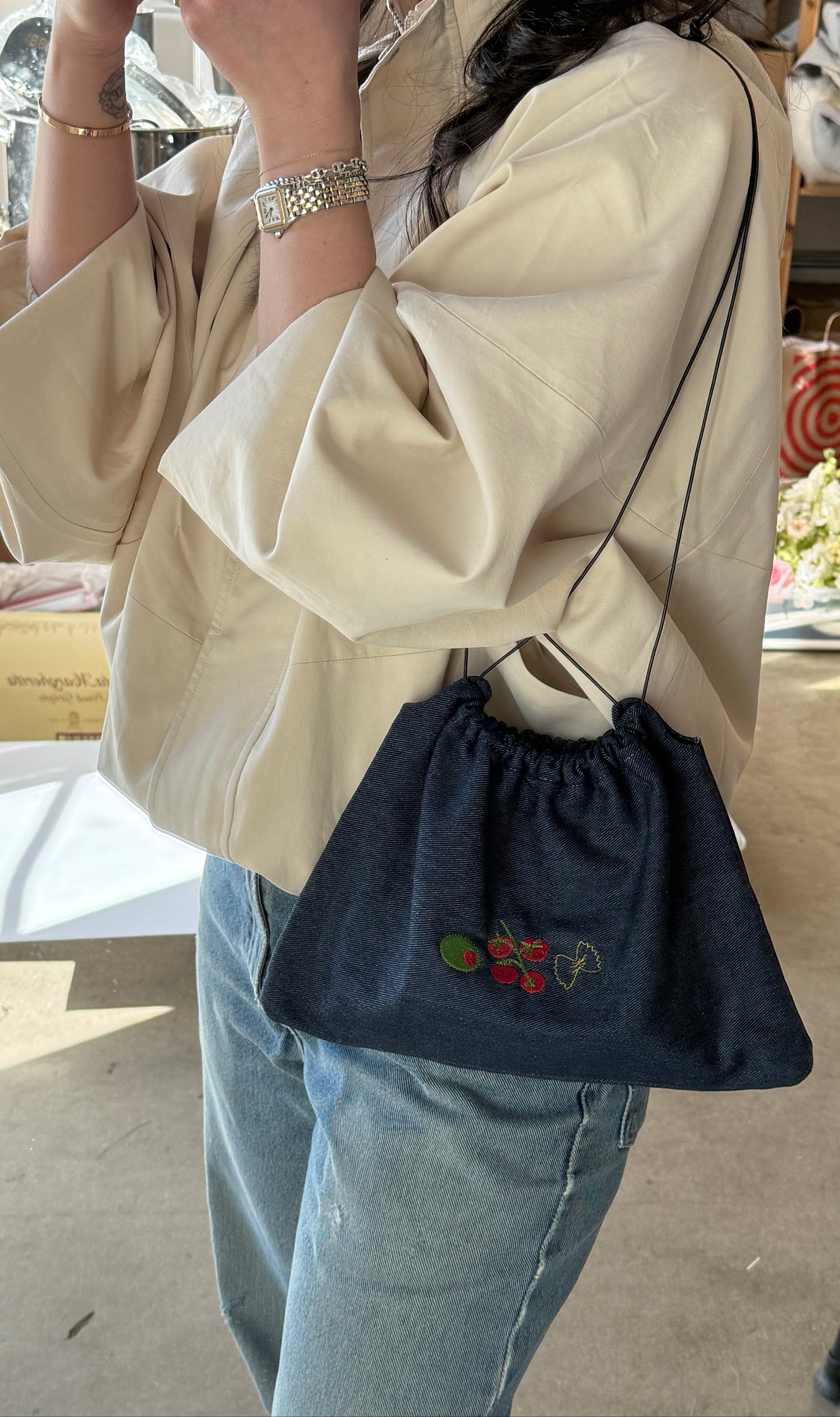 Drawstring Pouch with Phrases