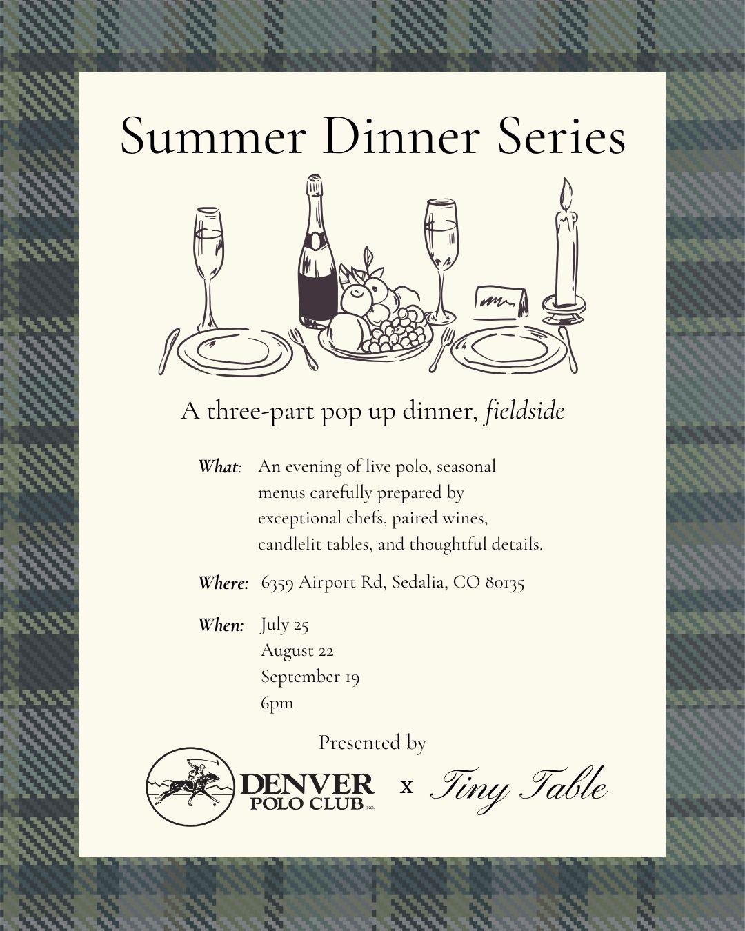 Summer Dinner Series: August tickets