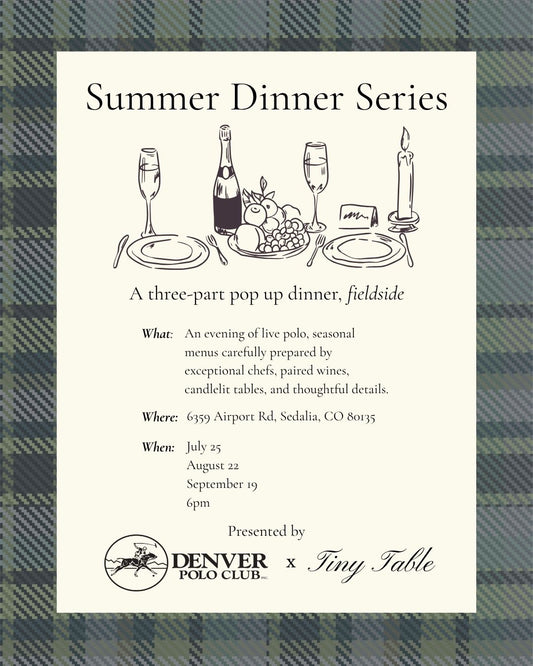 Summer Dinner Series: July tickets