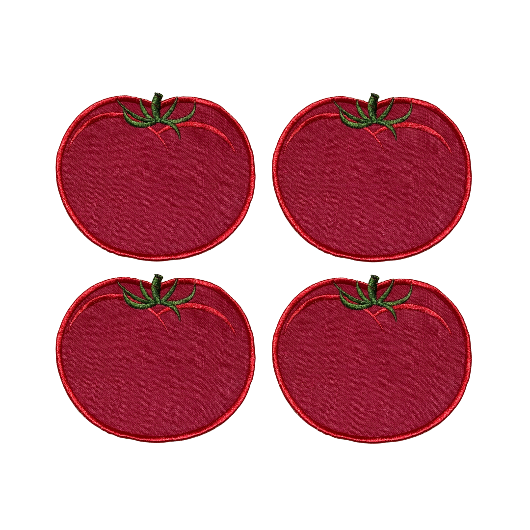 Tomato Cocktail Napkins- Set of 4