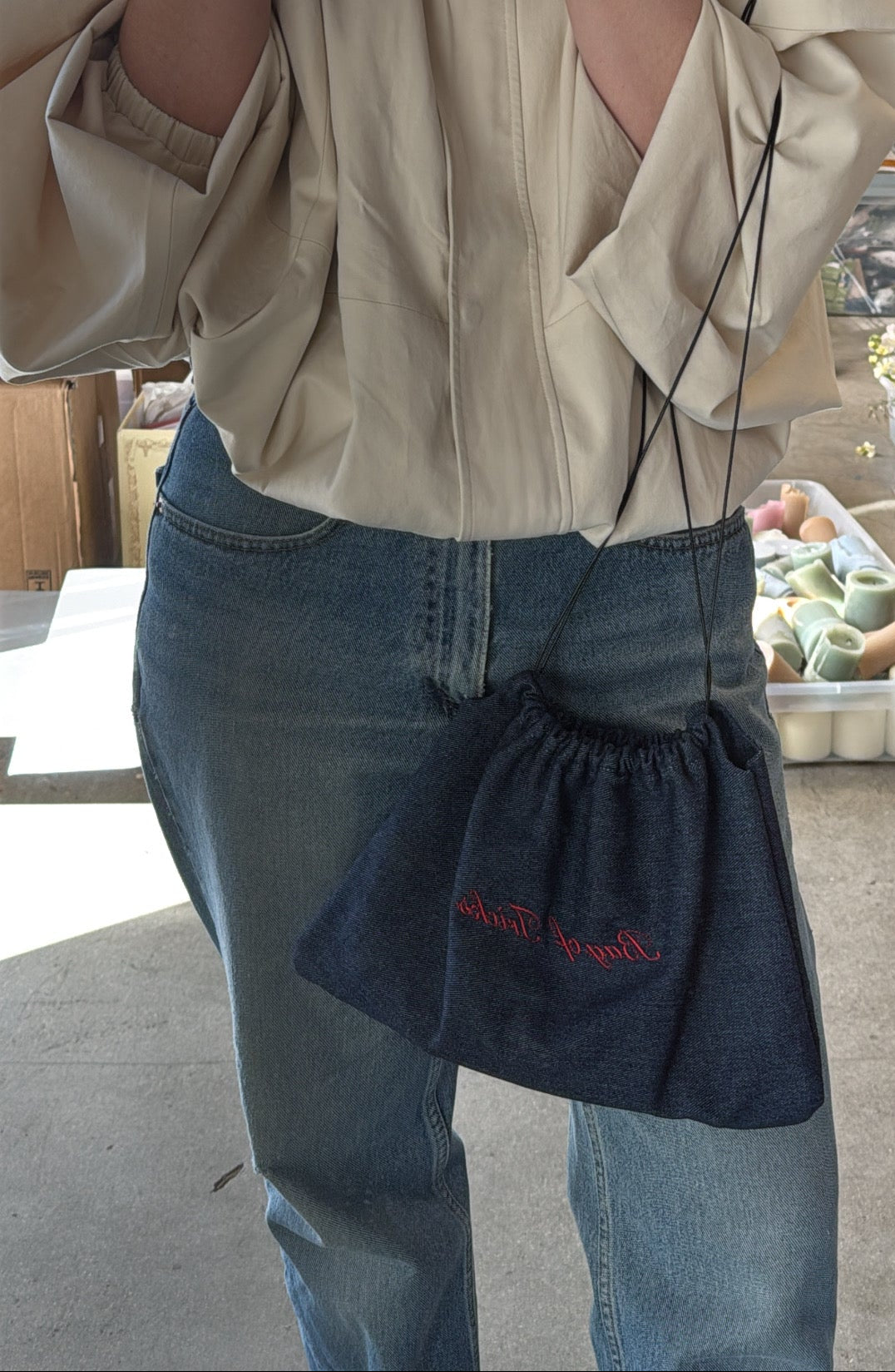 Drawstring Pouch with Phrases