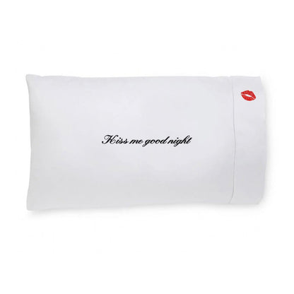 Embroidered Pillowcase- Kiss me Good night