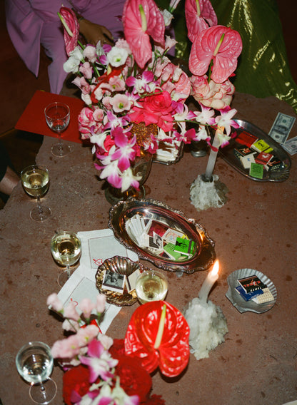 Heart + Initial Embroidered Cocktail Napkins- Set of 4