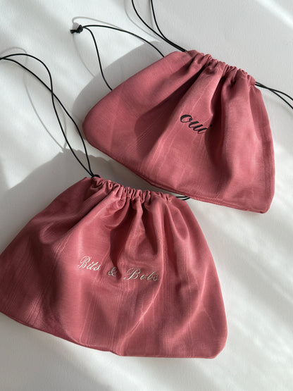 Drawstring Pouch with Phrases