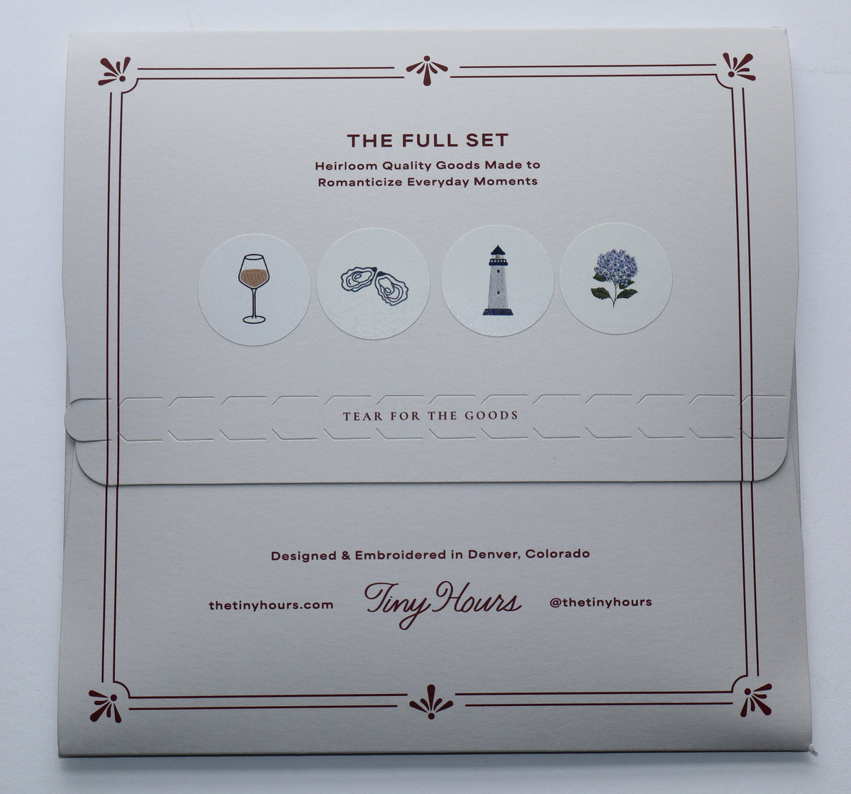 The Hamptons Embroidered Cocktail Napkins- Set of 4