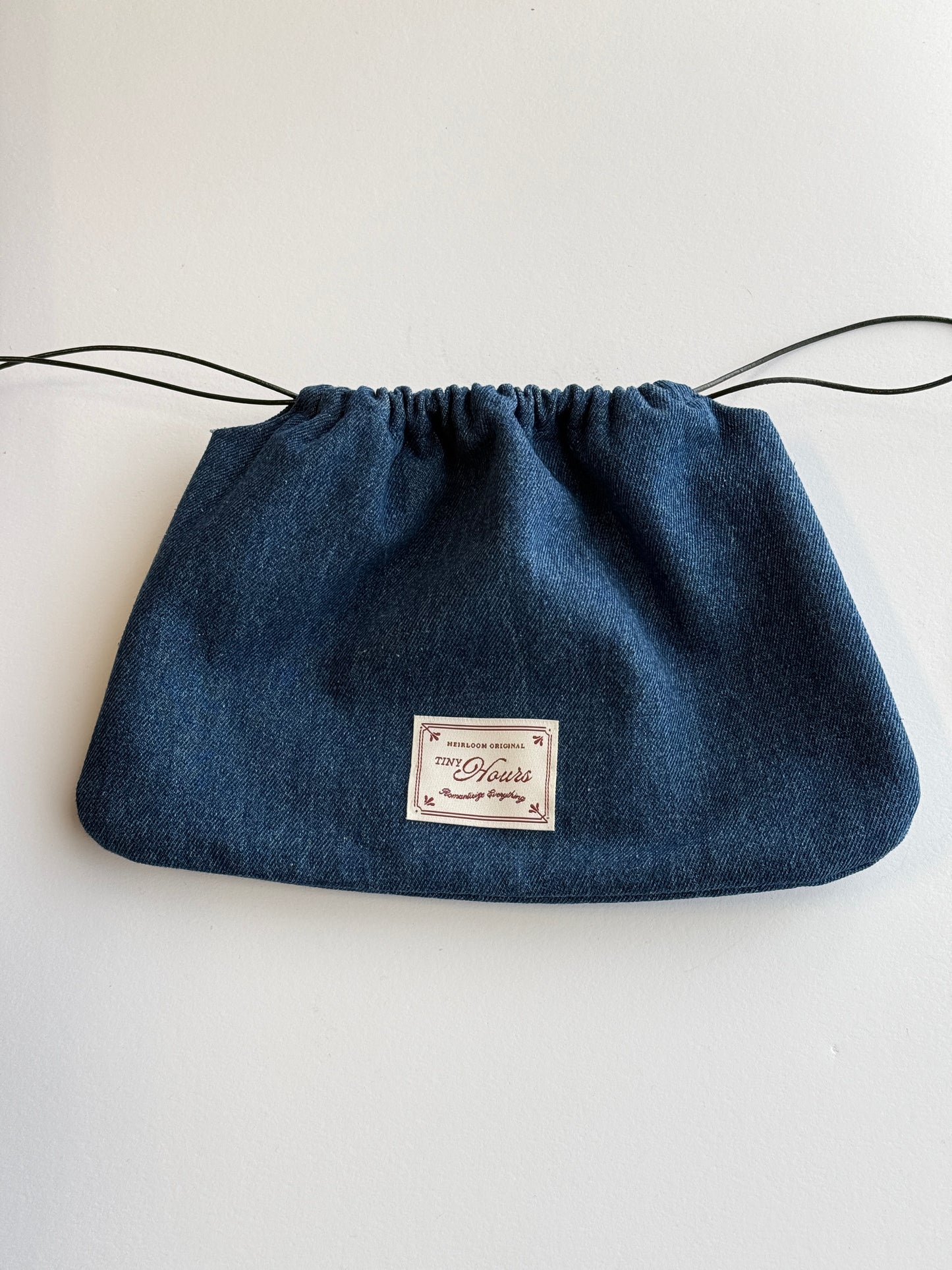 Drawstring Pouch; Denim
