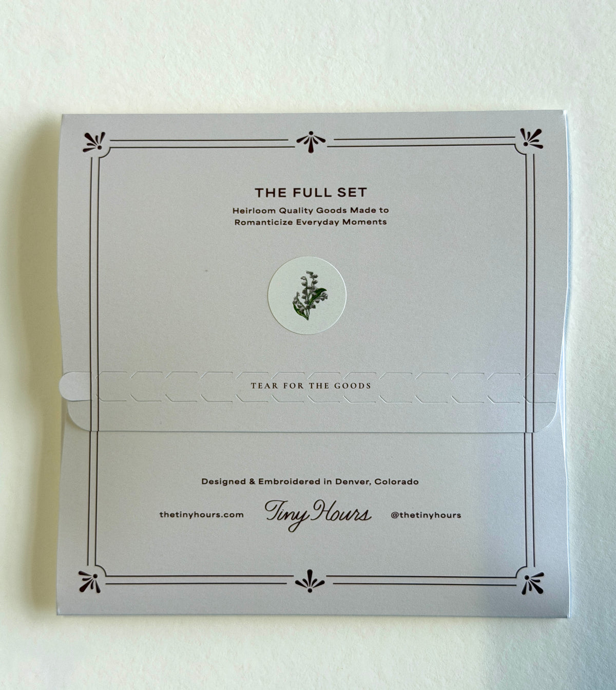 Lily of the Valley Embroidered Cocktail Napkins- Set of 4
