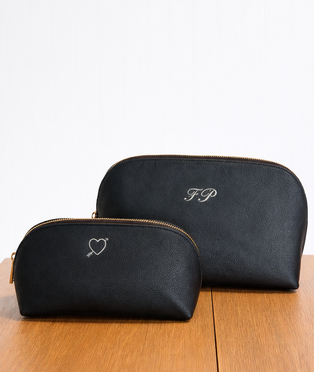 Custom Monogram Italian Leather Pouch