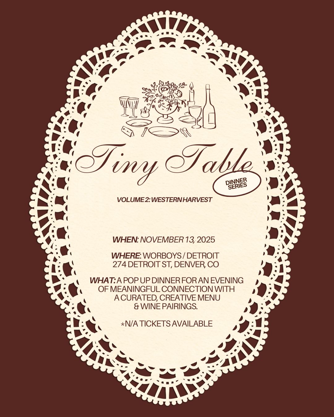 Tiny Table Event Ticket