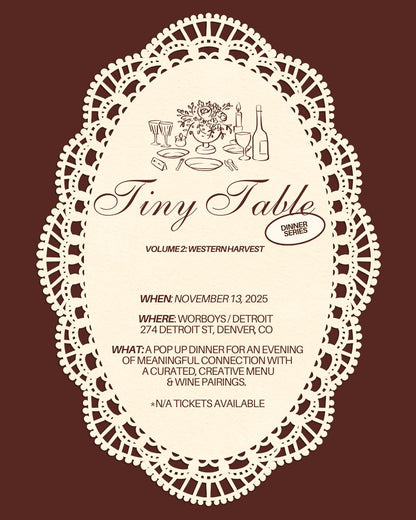 Tiny Table Event Ticket